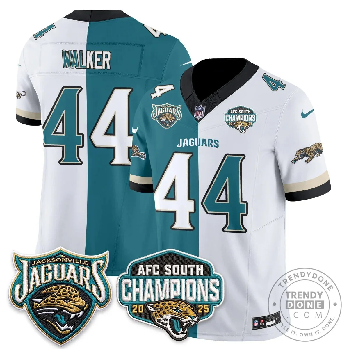 Jacksonville Jaguars Trevor Lawrence Split Edition Vapor Football Jersey 36 Jacksonville Jaguars Trevor Lawrence Split Edition Vapor Football Jersey