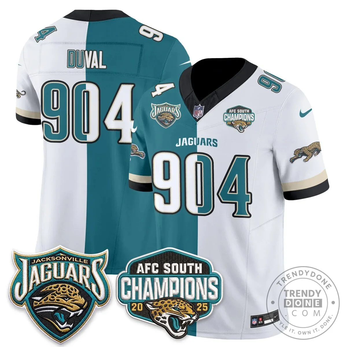 Jacksonville Jaguars Trevor Lawrence Split Edition Vapor Football Jersey 41 Jacksonville Jaguars Trevor Lawrence Split Edition Vapor Football Jersey