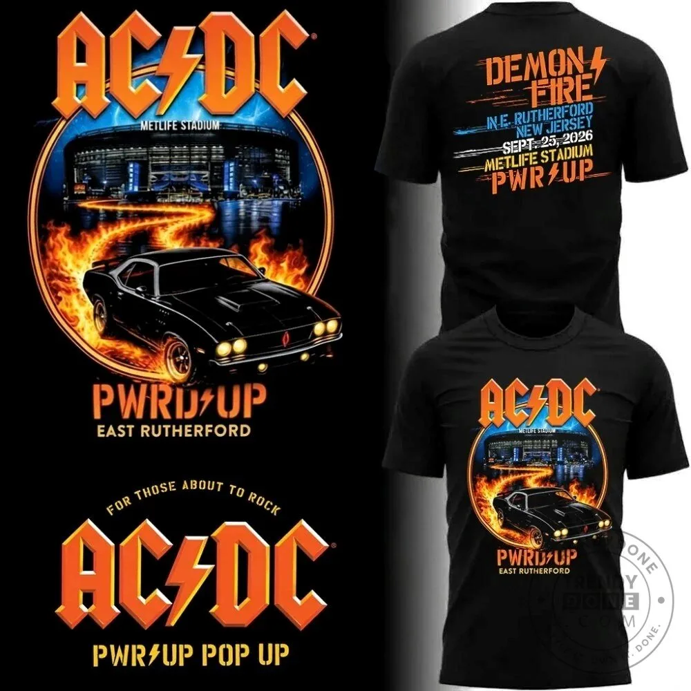 AC/DC Power Up Tour MetLife Stadium East Rutherford Black T-Shirt