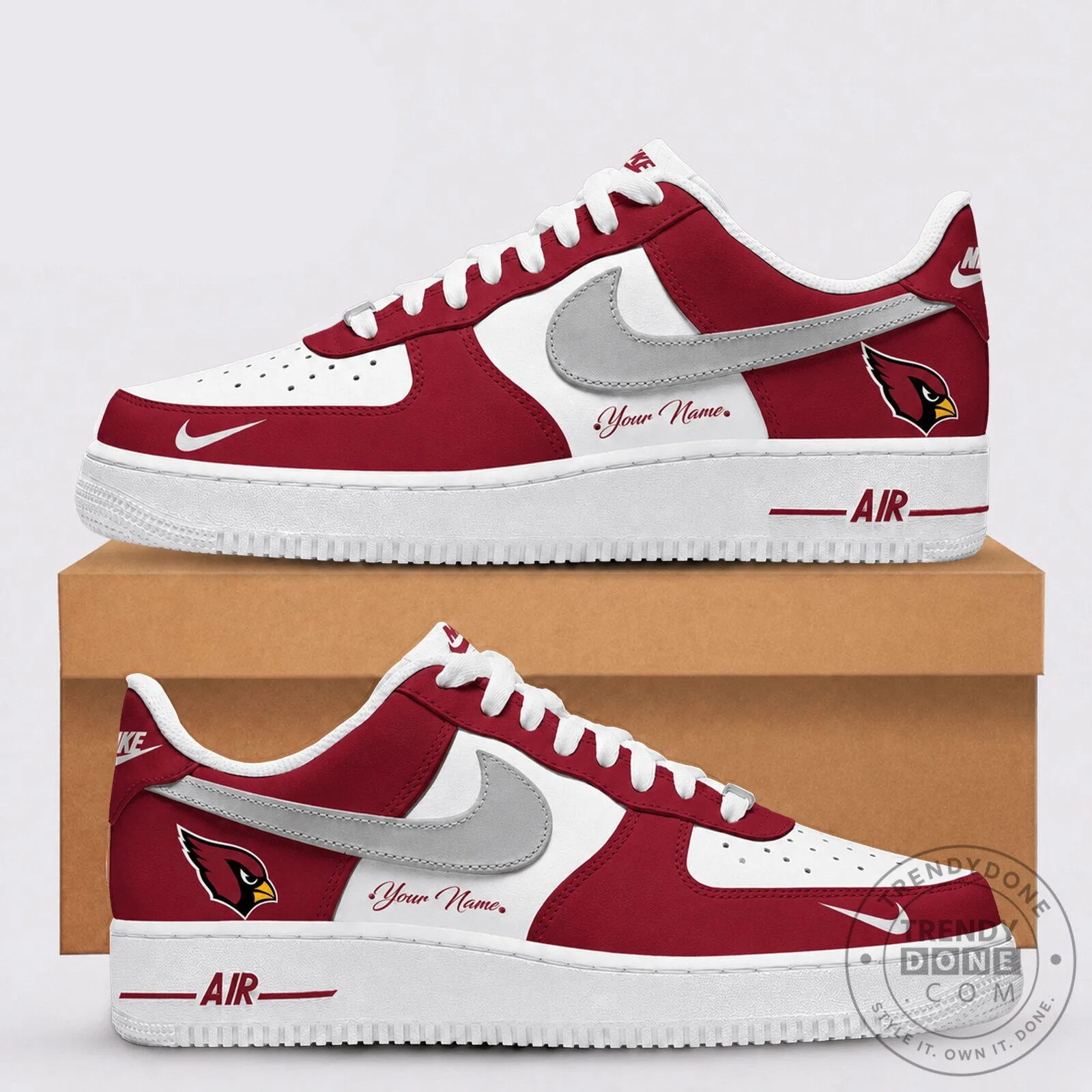 Arizona Cardinals Custom Name Air Force 1 Sneakers 1 Arizona Cardinals Custom Name Air Force 1 Sneakers