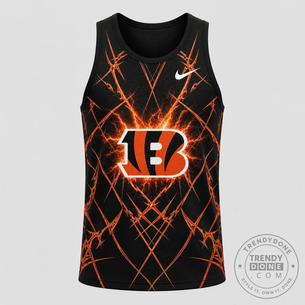 Cincinnati Bengals National Football League Dynamic Graphic Black Tank Top Cincinnati Bengals National Football League Dynamic Graphic Black Tank Top