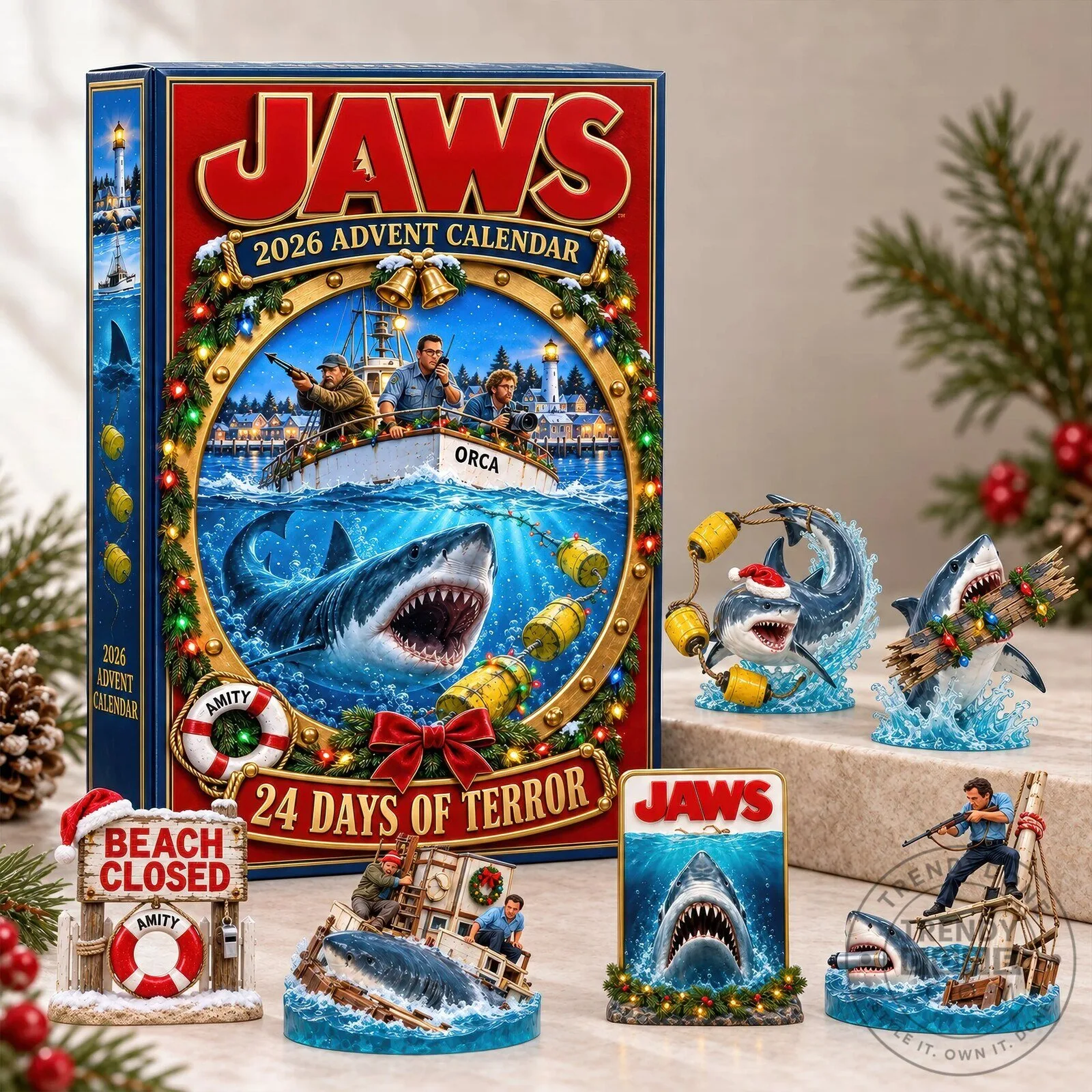 Jaws 2026 Advent Calendar Blind Box with 24 Days of Terror Figurines