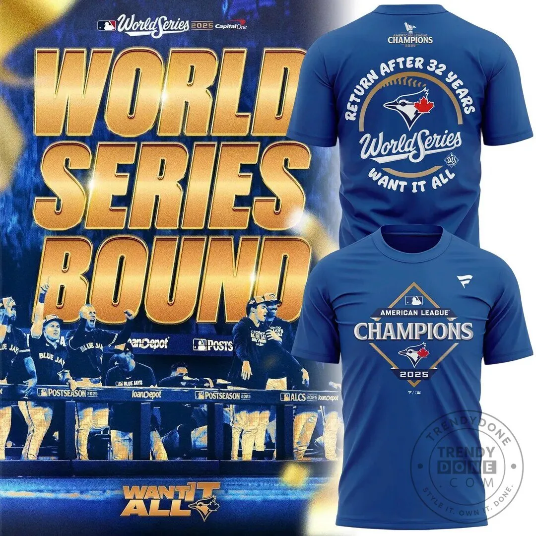 Toronto Blue Jays World Series Champions blue t-shirt for men