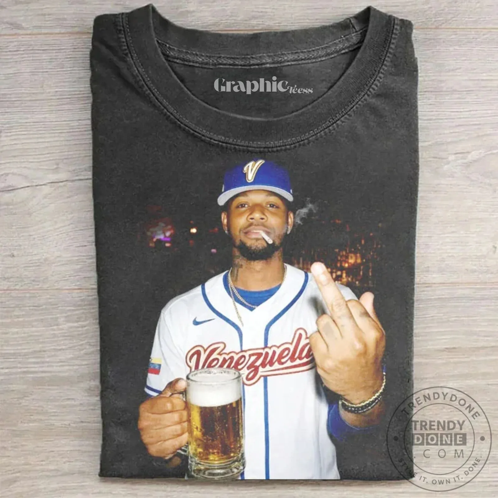Ronald Acuña Jr. Champion Baseball Player Graphic T-Shirt
