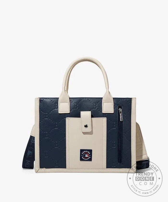 Boston Red Sox Baseball Quilted Tote Bag with Stitching 28 Boston Red Sox Baseball Quilted Tote Bag with Stitching