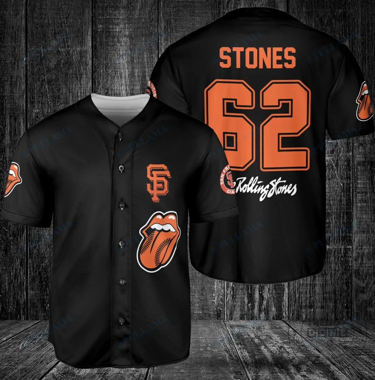 Rolling Stones Baseball Fan Gear Jersey - San Francisco Giants Edition