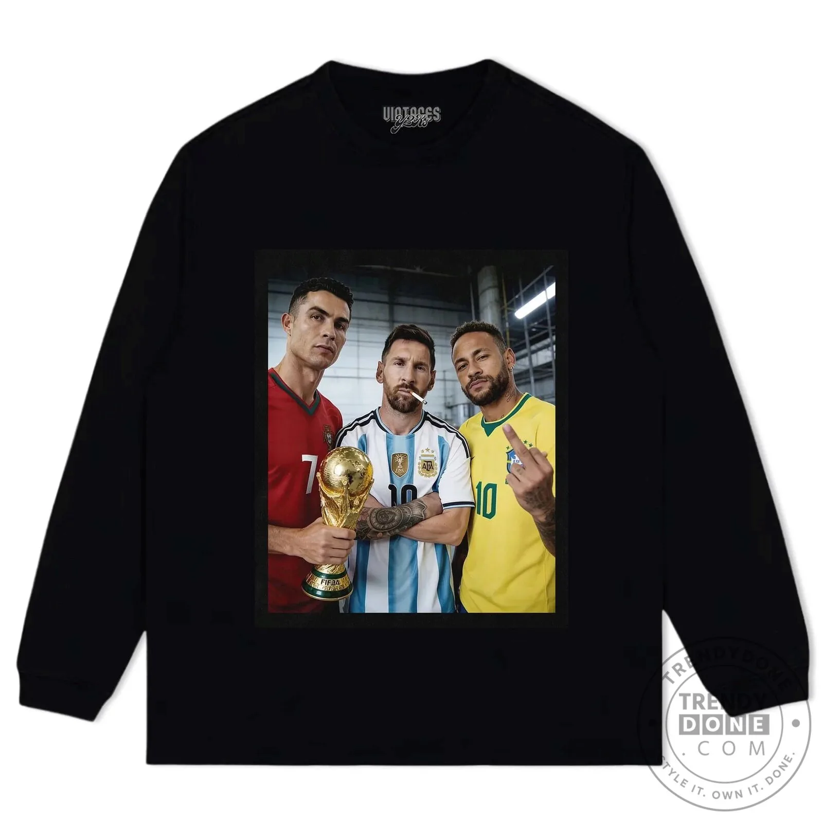 Cristiano Ronaldo Lionel Messi Neymar Jr World Cup Football T-Shirt 15 Cristiano Ronaldo Lionel Messi Neymar Jr World Cup Football T-Shirt