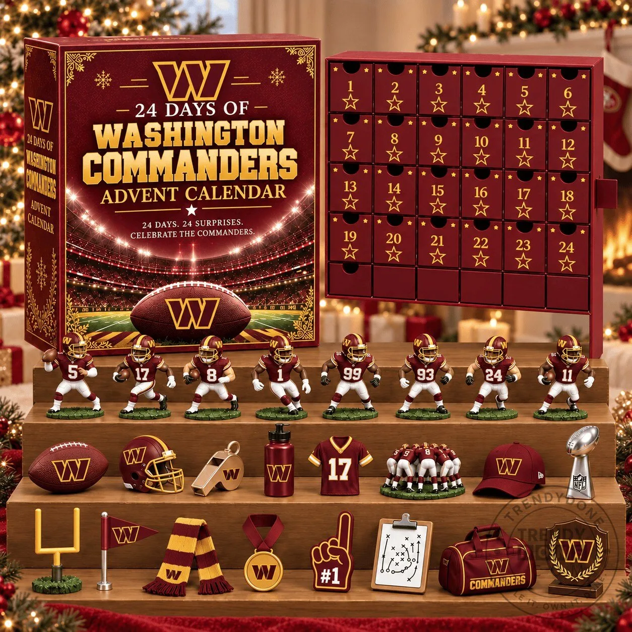 Washington Commanders National Football League Advent Calendar with 24 Surprises