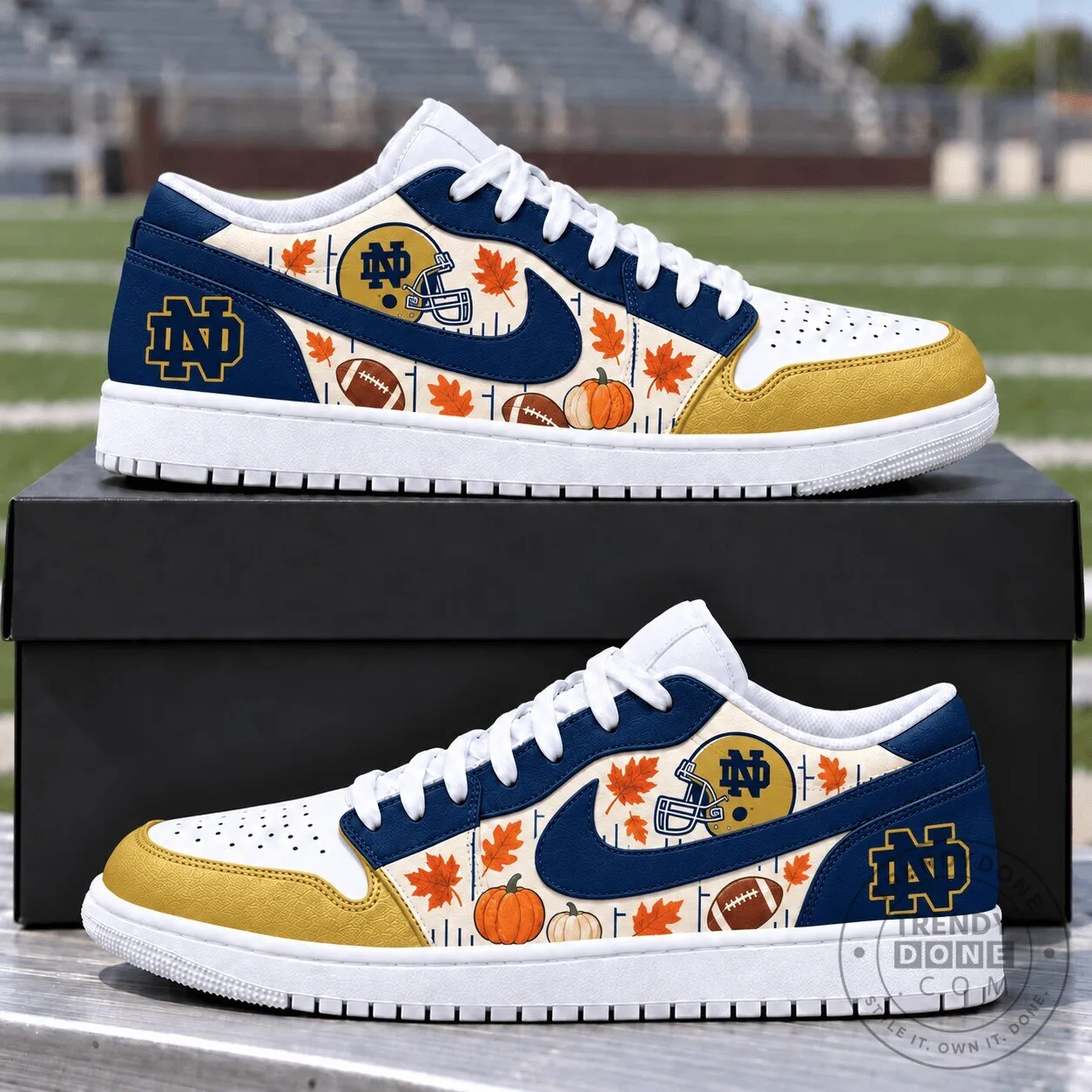 Notre Dame Fighting Irish Fall Vibe Custom Sneakers