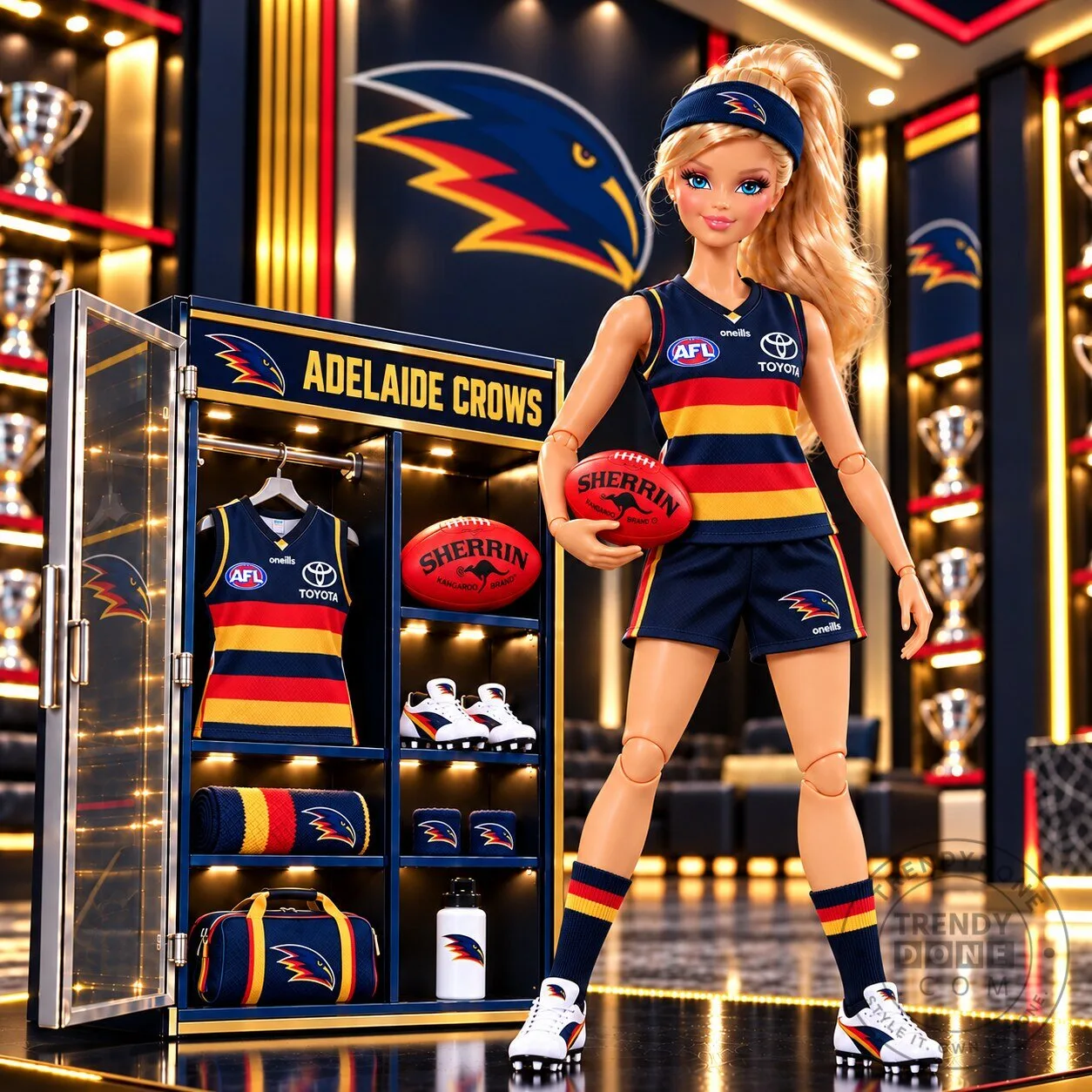 Adelaide Crows AFL Commemorative Barbie Doll Figure