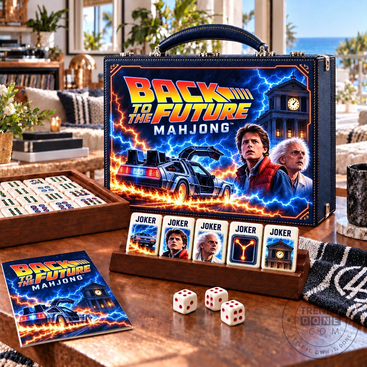Back to the Future Mahjong Game Set with Case and Tiles