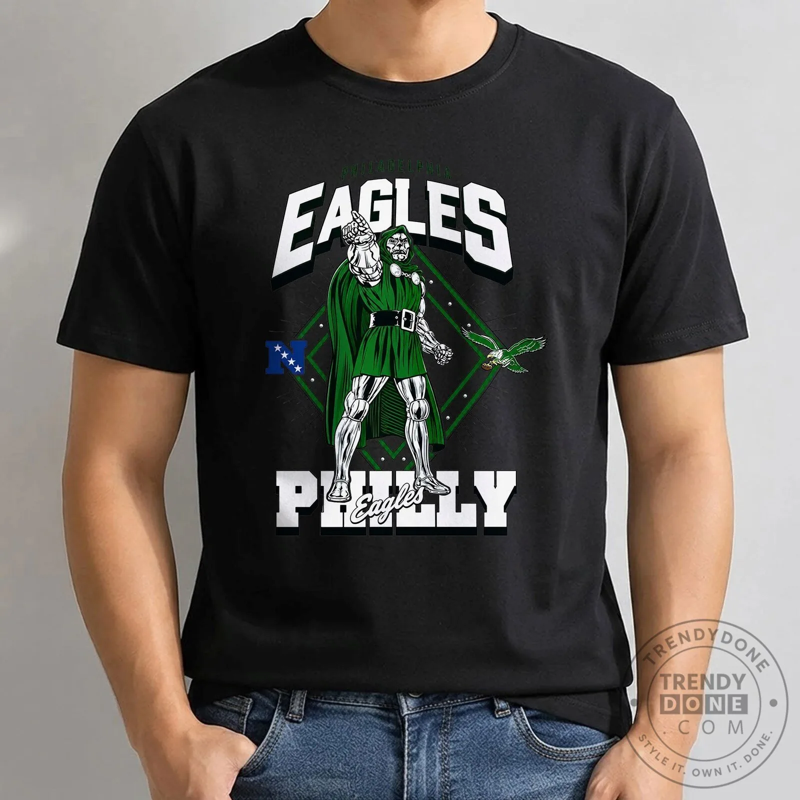 Philadelphia Eagles Doctor Doom Marvel Comics Football Fan T-Shirt
