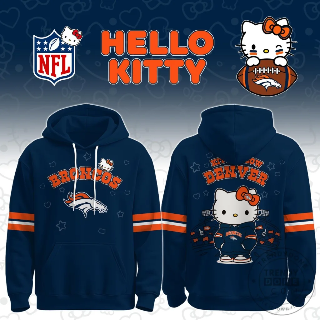 Chicago White Sox South Side Baseball Corduroy Oversized T-Shirt 23 Denver Broncos Hello Kitty Football Team Hoodie