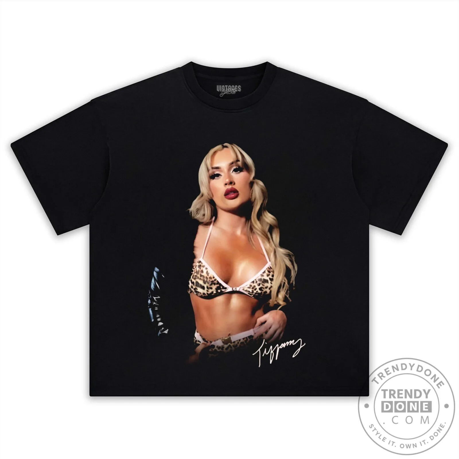 Tiffany Stratton Signature Black Graphic T-Shirt