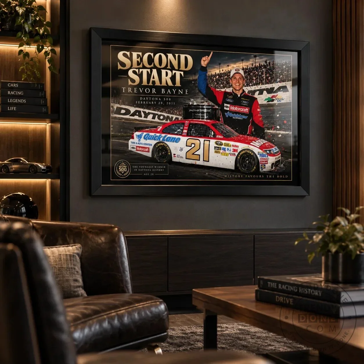 Trevor Bayne Second Start Daytona 500 NASCAR Race Car Driver Wall Art Poster 11 Trevor Bayne Second Start Daytona 500 NASCAR Race Car Driver Wall Art Poster