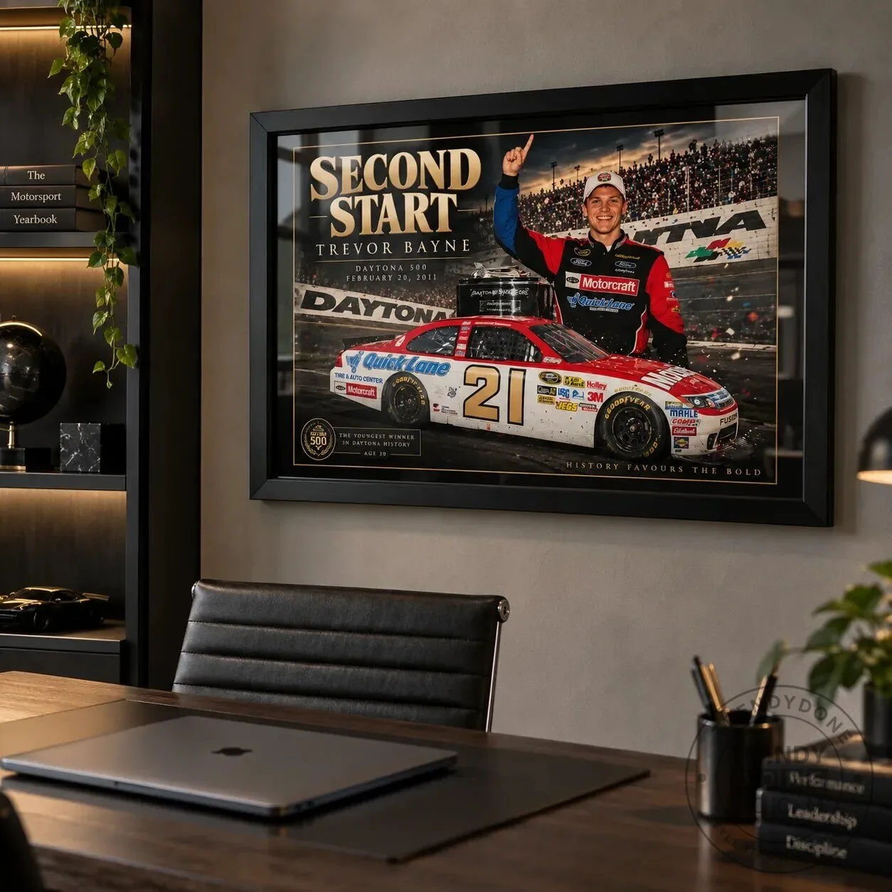 Trevor Bayne Second Start Daytona 500 NASCAR Race Car Driver Wall Art Poster 12 Trevor Bayne Second Start Daytona 500 NASCAR Race Car Driver Wall Art Poster