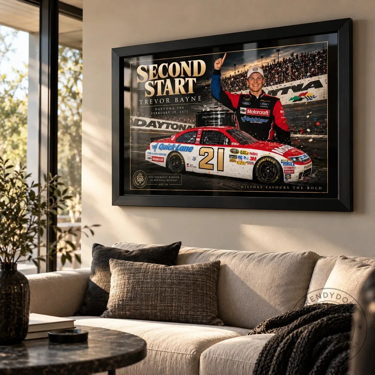 Trevor Bayne Second Start Daytona 500 NASCAR Race Car Driver Wall Art Poster 13 Trevor Bayne Second Start Daytona 500 NASCAR Race Car Driver Wall Art Poster