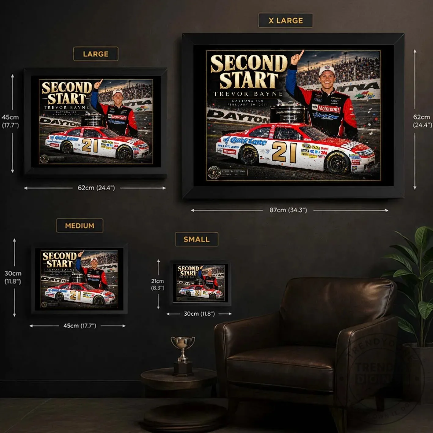 Trevor Bayne Second Start Daytona 500 NASCAR Race Car Driver Wall Art Poster 14 Trevor Bayne Second Start Daytona 500 NASCAR Race Car Driver Wall Art Poster