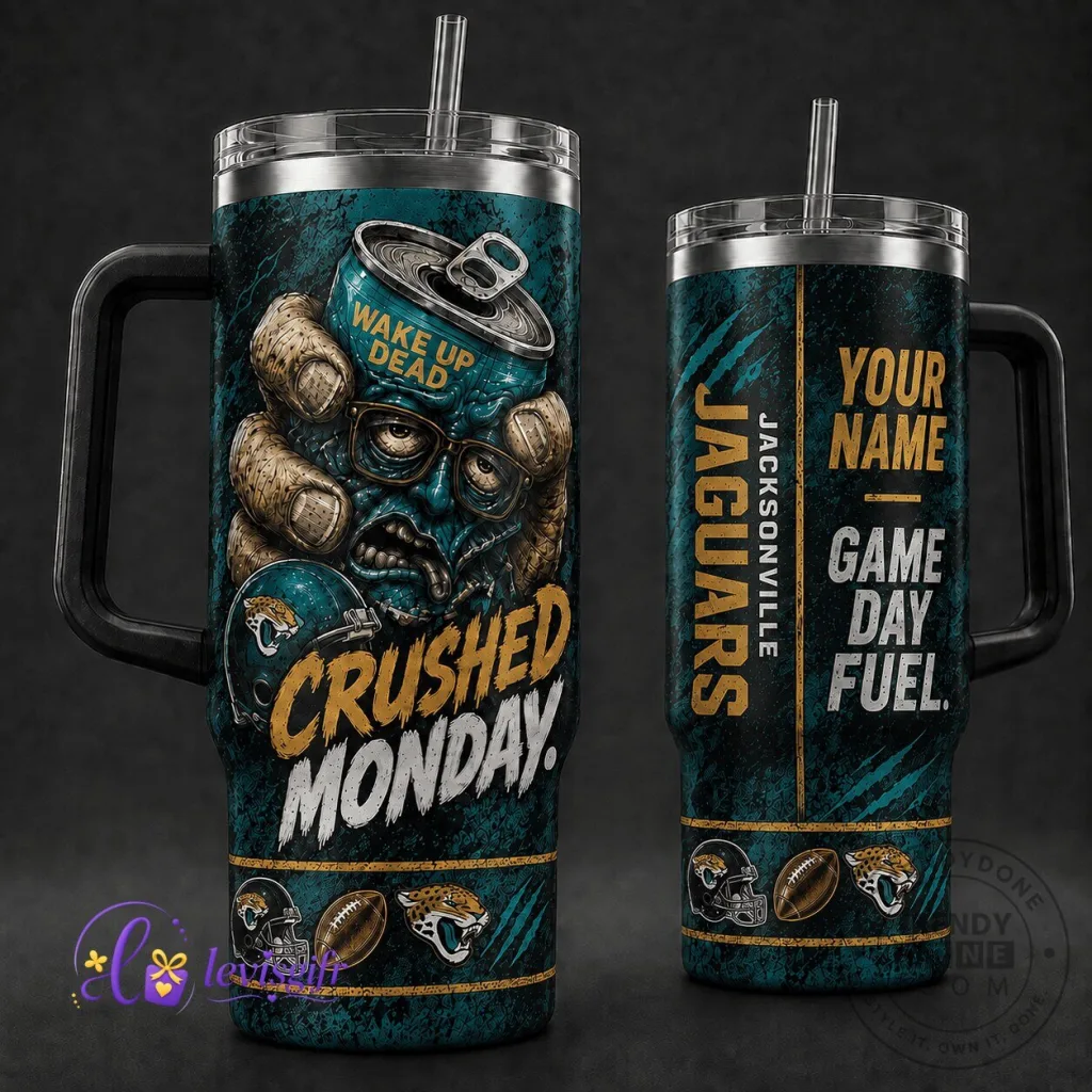 Jacksonville Jaguars Crushed Monday Personalized 40oz Tumbler 30 Jacksonville Jaguars Crushed Monday Personalized 40oz Tumbler