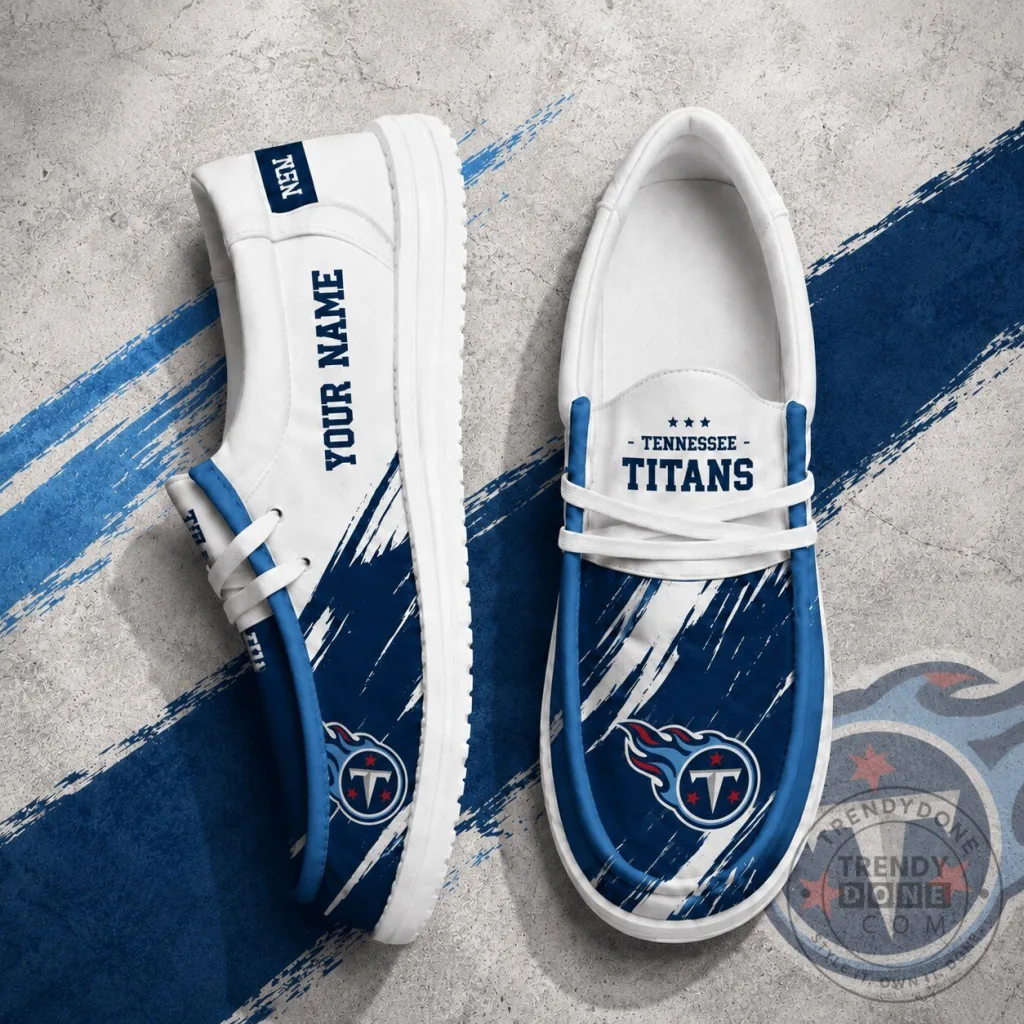 Tennessee Titans Personalized Blue Brush Stroke Casual Shoes 16 Tennessee Titans Personalized Blue Brush Stroke Casual Shoes