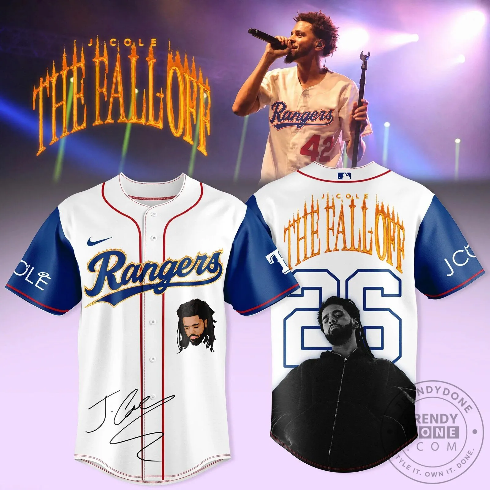 Brewers Baseball J. Cole The Fall Off Tour 25 White Baseball Jersey 11 Brewers Baseball J. Cole The Fall Off Tour 25 White Baseball Jersey