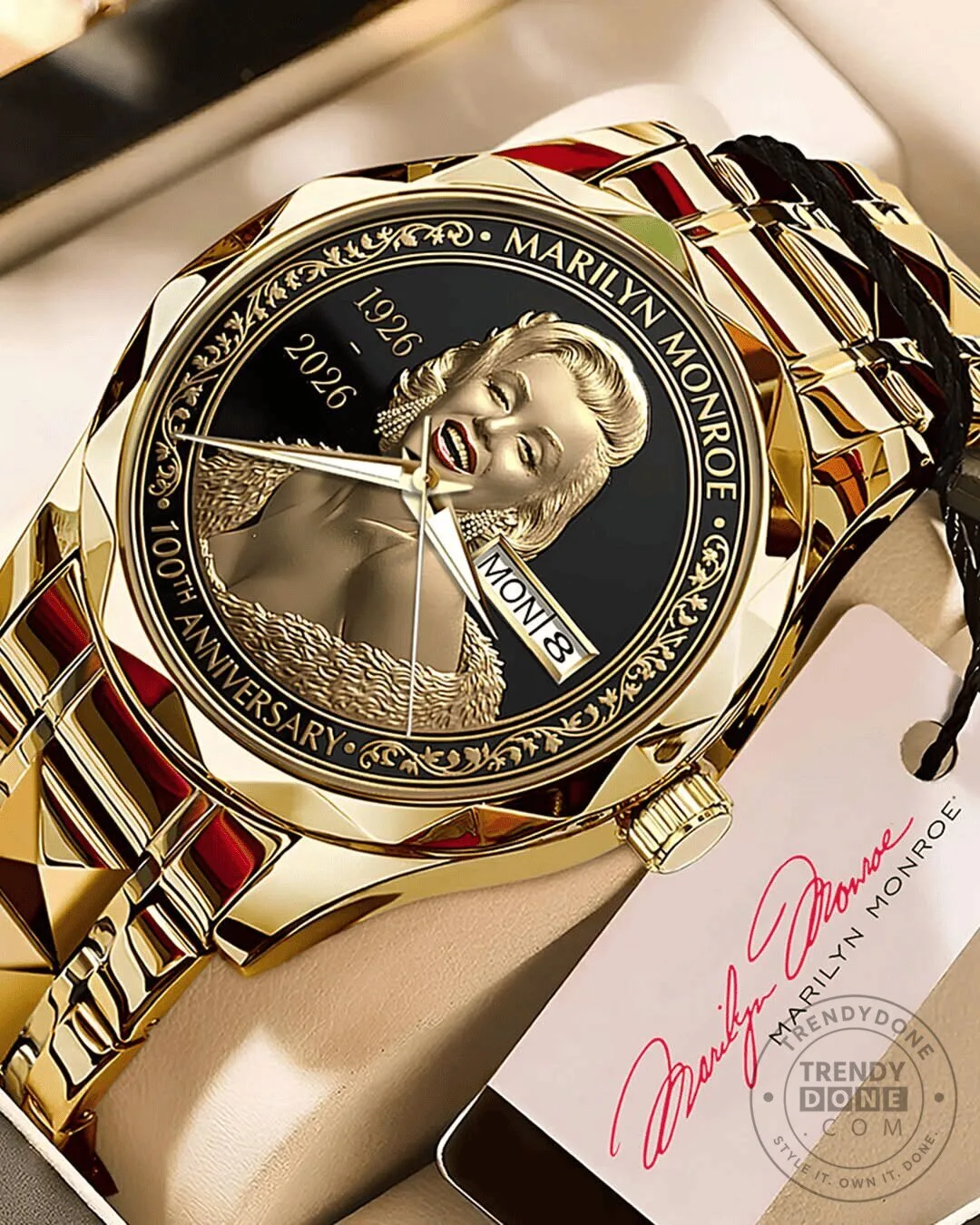 Marilyn Monroe 100th Anniversary Gold Plated Commemorative Watch