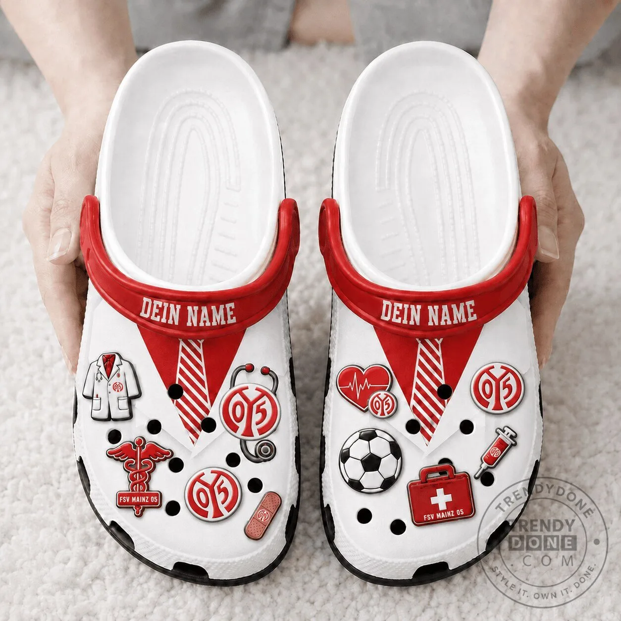 FSV Mainz 05 Bundesliga Custom Name Doctor Clogs Shoes