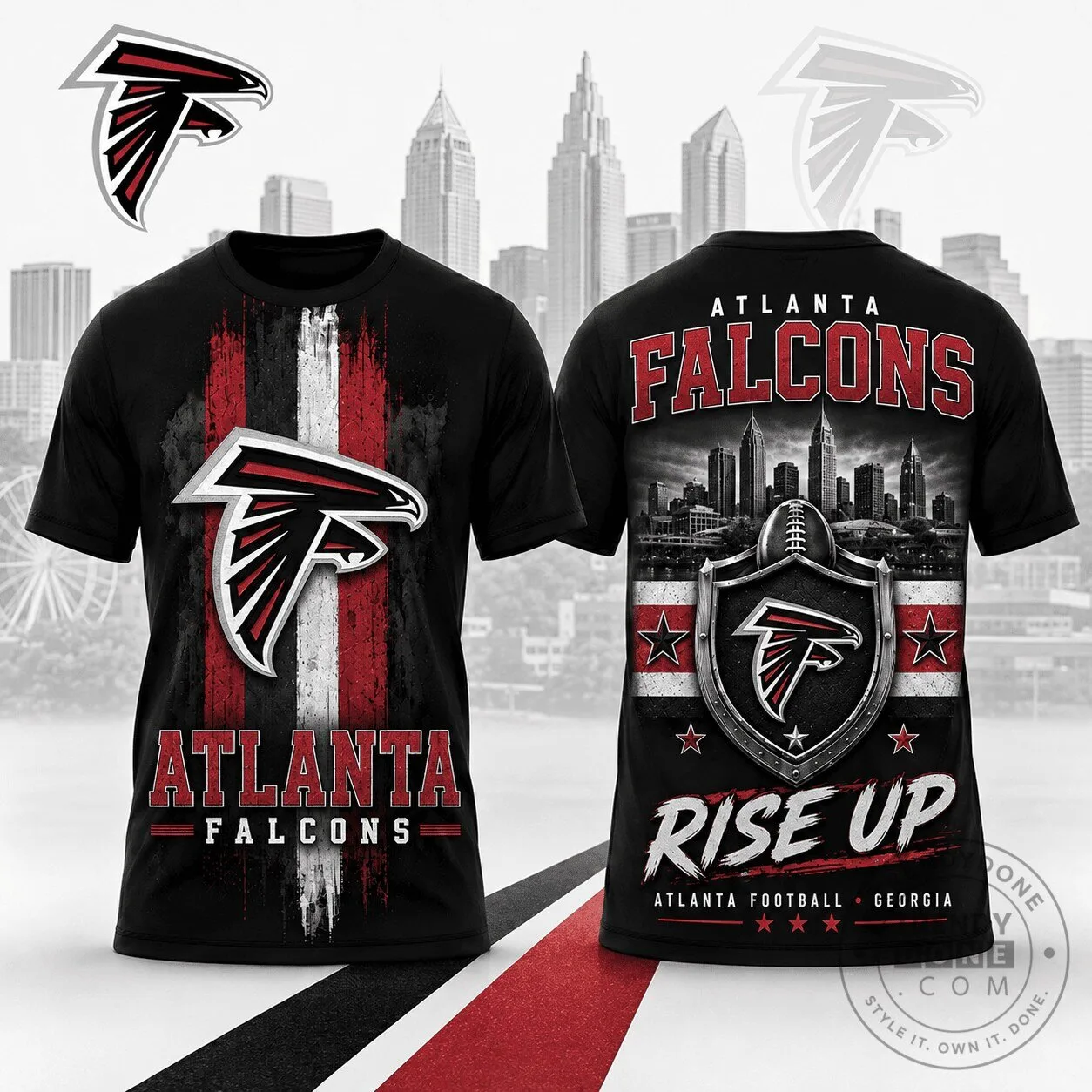 Atlanta Falcons National Football League Team Spirit Black T-Shirt