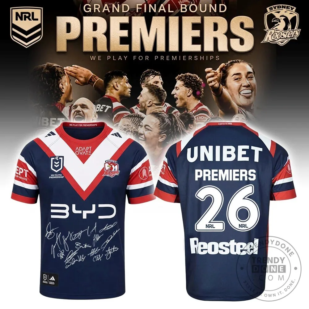 2026 NRL Premiers Rugby League Jersey for Grand Final by Sydney Roosters