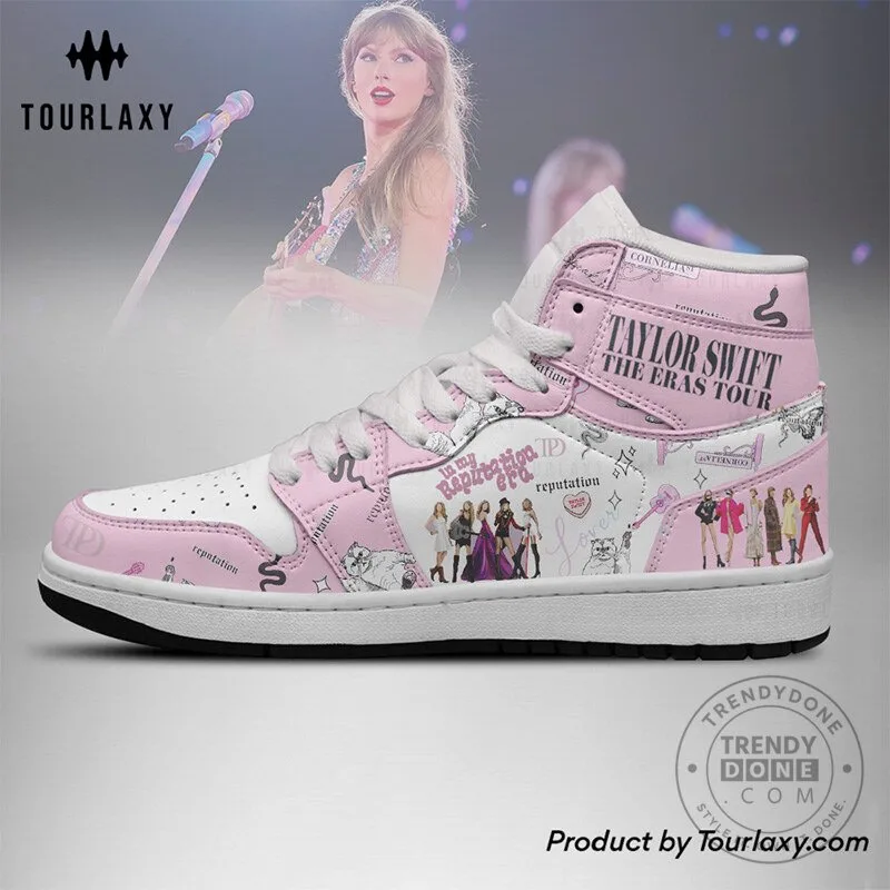 Taylor Swift The Eras Tour Pink High-Top Sneakers 8 Taylor Swift The Eras Tour Pink High-Top Sneakers