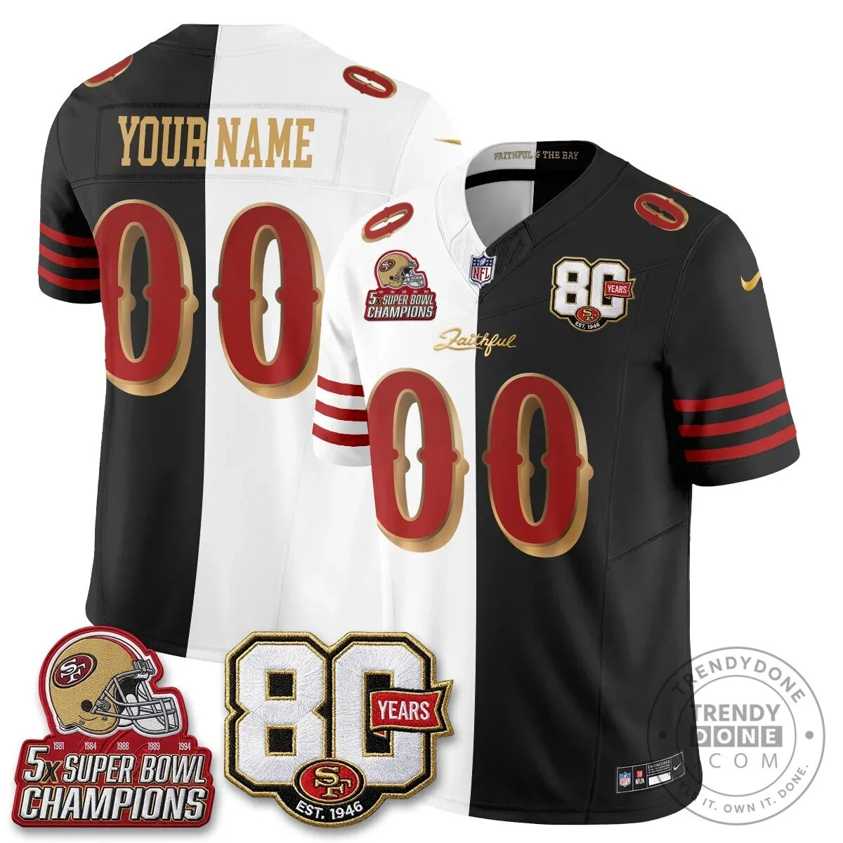 San Francisco 49ers Split Edition Vapor Custom Football Jersey 9 San Francisco 49ers Split Edition Vapor Custom Football Jersey