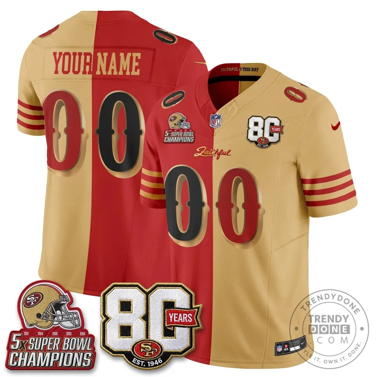 San Francisco 49ers Split Edition Vapor Custom Football Jersey 10 San Francisco 49ers Split Edition Vapor Custom Football Jersey