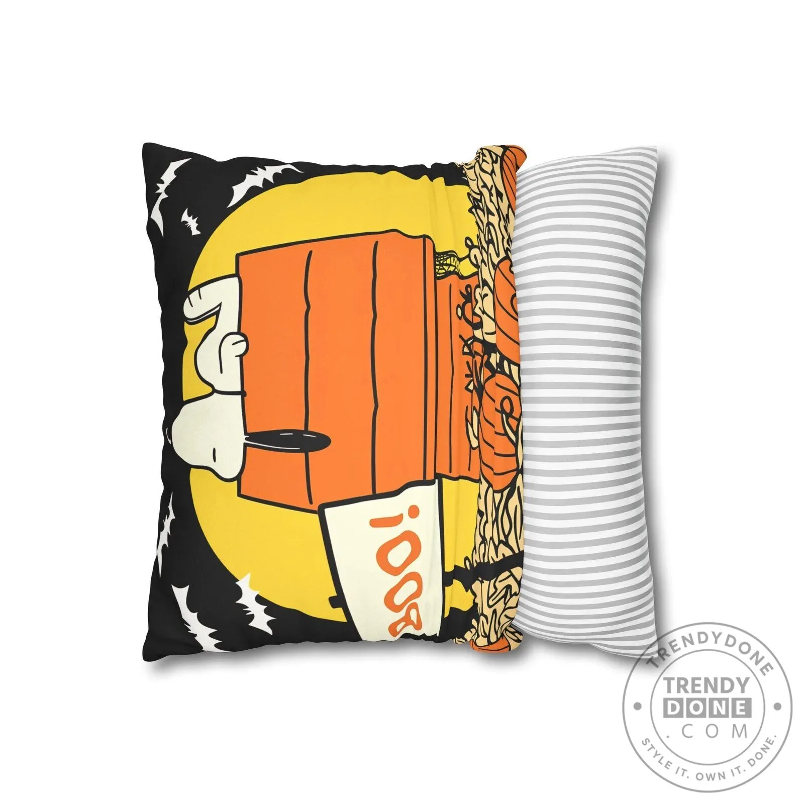 Snoopy Halloween Boo Sign Pumpkin Patch Black Decorative Pillow 12 Snoopy Halloween Boo Sign Pumpkin Patch Black Decorative Pillow