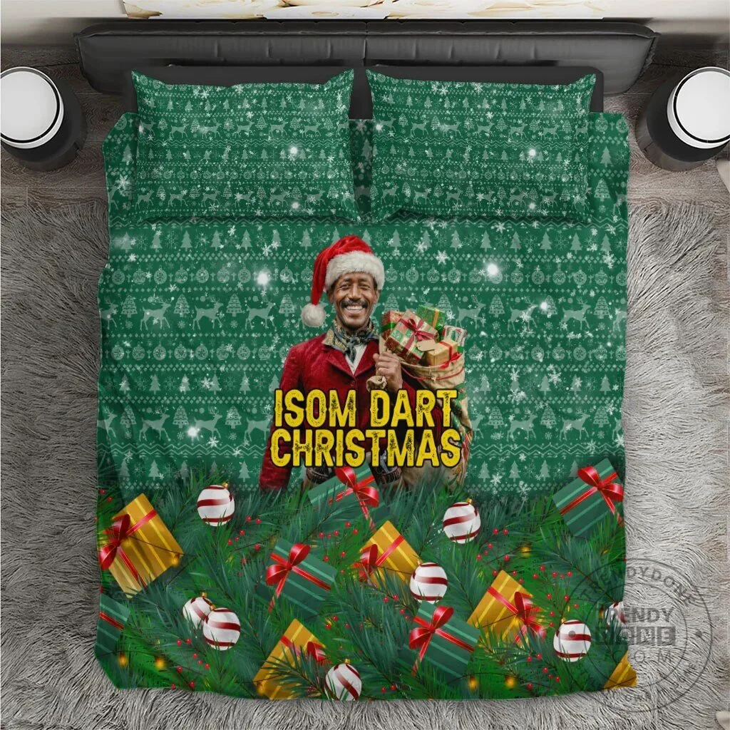 Isom Dart Black Cowboy Western Christmas Holiday Reindeer Bedding Set