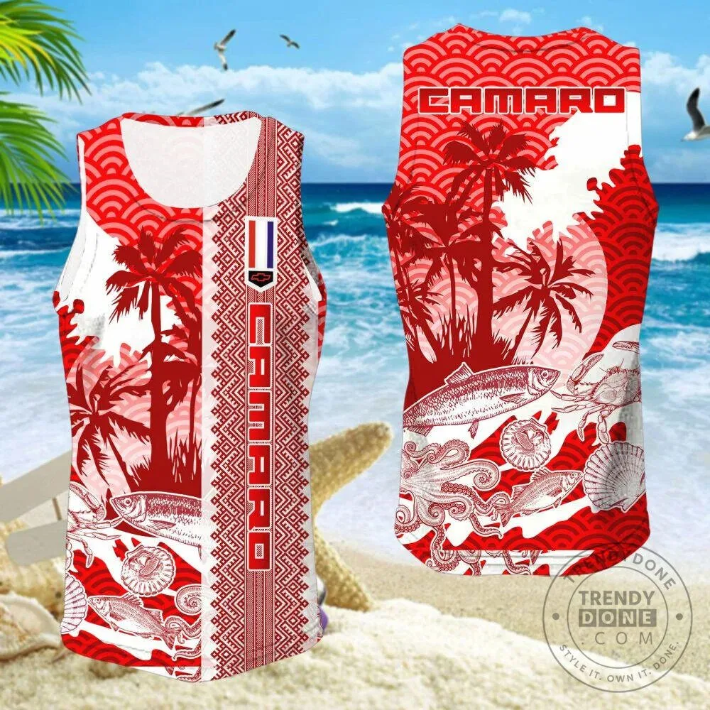 Chevrolet Camaro Red Tropical Beach Hawaiian Shirt 17 Chevrolet Camaro Red Tropical Beach Hawaiian Shirt