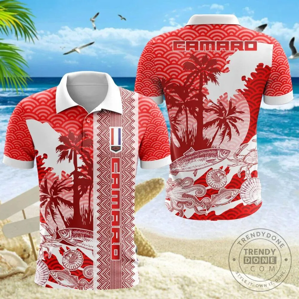 Chevrolet Camaro Red Tropical Beach Hawaiian Shirt 18 Chevrolet Camaro Red Tropical Beach Hawaiian Shirt