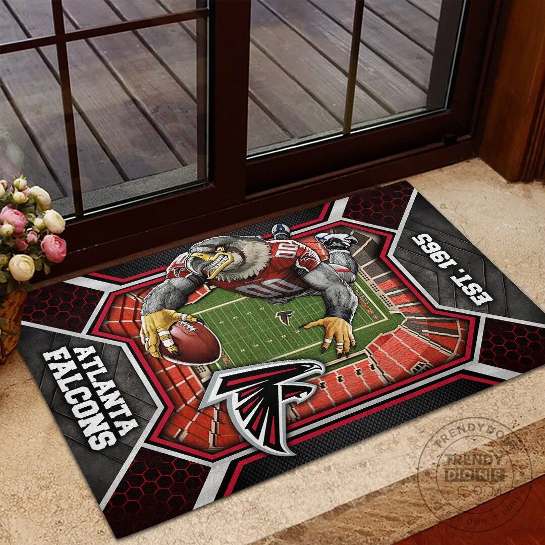 Atlanta Falcons NFL Football Team Mascot Stadium Design Doormat
