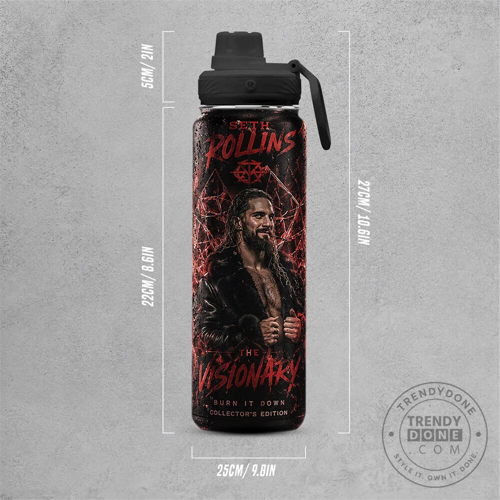 Seth Rollins The Visionary Burn It Down WWE Collector's Edition Water Bottle 7 Seth Rollins The Visionary Burn It Down WWE Collector