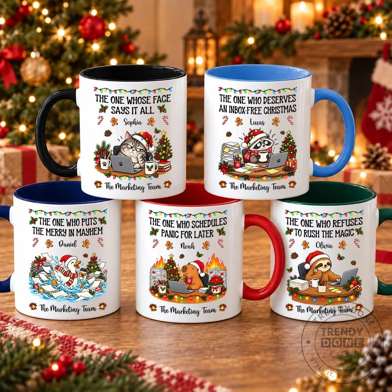 Funny Christmas Coworker Coffee Mug - Personalized Marketing Team Gift