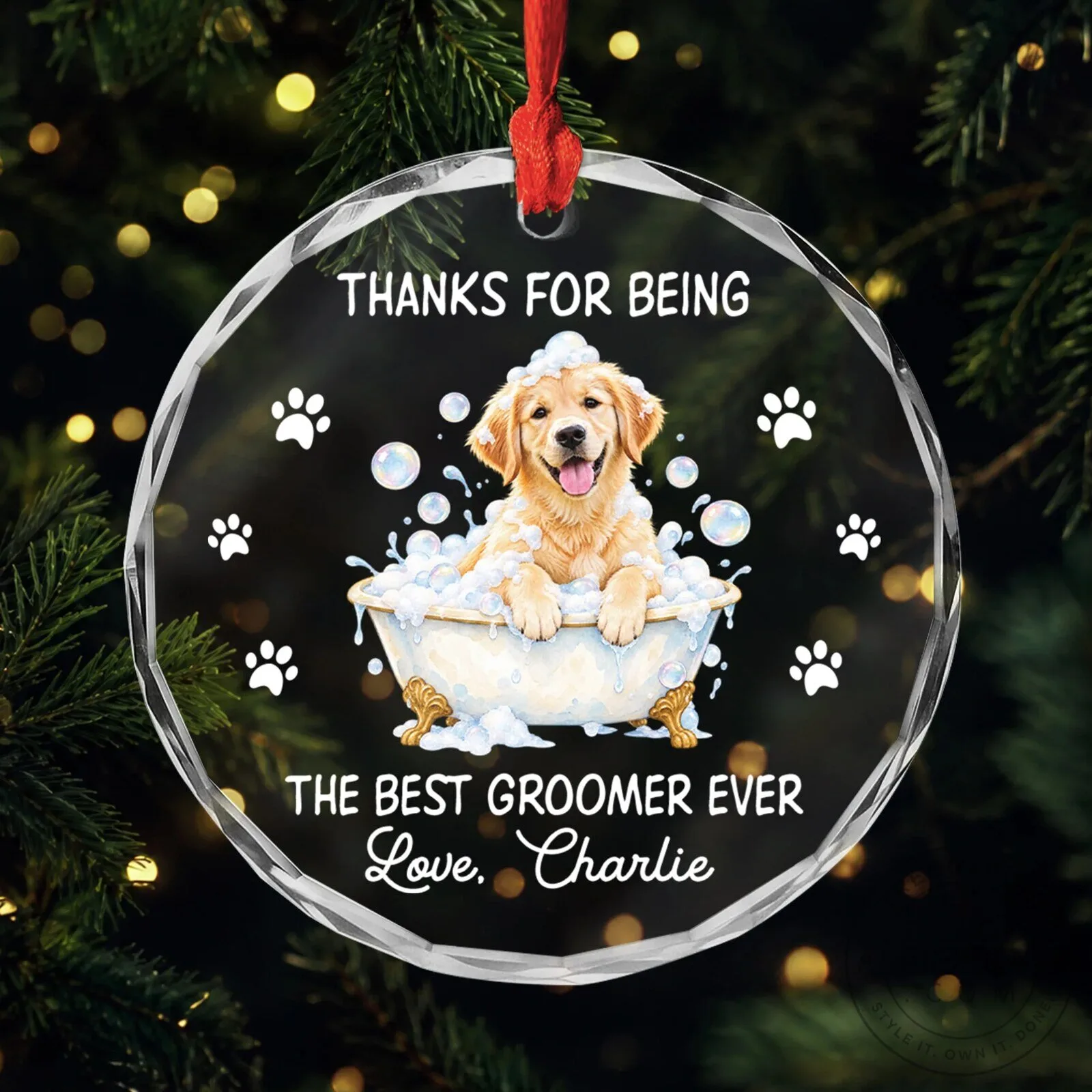 Personalized Pet Groomer Thank You Christmas Ornament - Best Groomer Ever Gift 10 Personalized Pet Groomer Thank You Christmas Ornament - Best Groomer Ever Gift