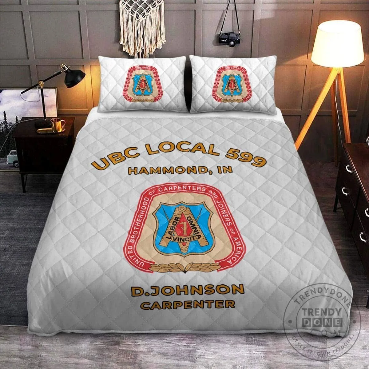 United Brotherhood of Carpenters Local 599 Hammond Indiana Bedding Set