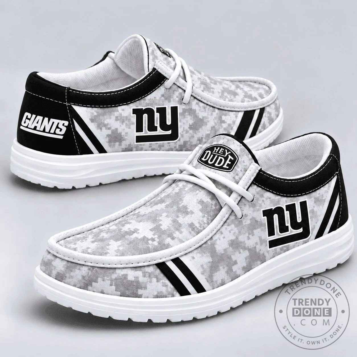 New York Giants Digital Camouflage Team Logo Loafer Shoes