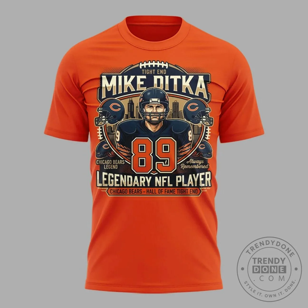 Mike Ditka Chicago Bears Legendary NFL Player Number 89 T-Shirt 8 Mike Ditka Chicago Bears Legendary NFL Player Number 89 T-Shirt