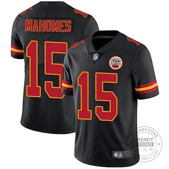 Patrick Mahomes Kansas City Chiefs Black Football Jersey
