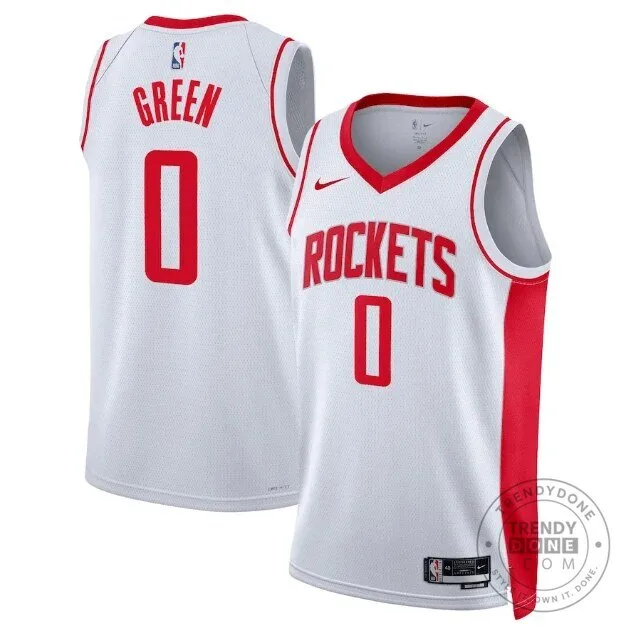 Jalen Green Houston Rockets Association Edition White Basketball Jersey