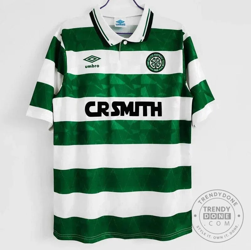 Celtic Football Club 1989-1991 Retro Home Kit Soccer Jersey