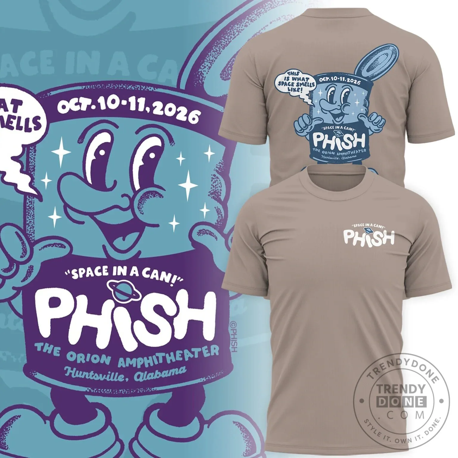 Phish Space In A Can Huntsville Alabama 2026 Concert Tour Graphic T-Shirt