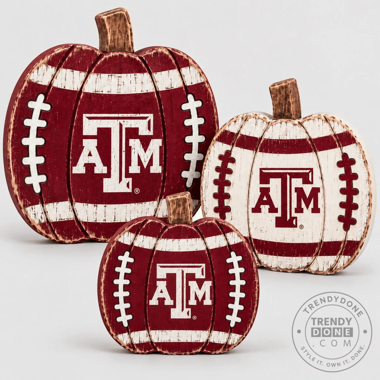 Texas A&M Aggies Football Pumpkin Tiered Tray Decor