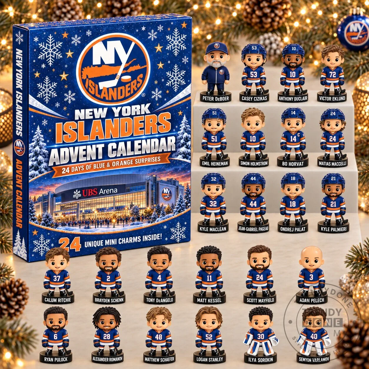 New York Islanders Hockey Team Player Mini Charms Advent Calendar