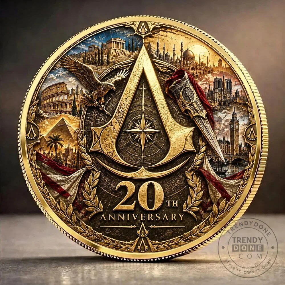20th Anniversary Commemorative Gold Coin for Assassin's Creed Collectors